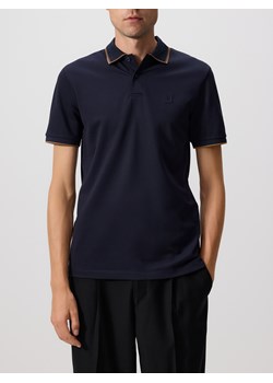 Reserved - Koszulka polo z merceryzowaną bawełną - granatowy ze sklepu Reserved w kategorii T-shirty męskie - zdjęcie 186410111