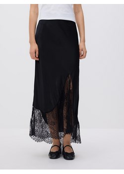 Reserved - Spódnica maxi z koronkowymi wstawkami - czarny ze sklepu Reserved w kategorii Spódnice - zdjęcie 186411462