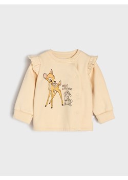 Sinsay - Bluza z falbankami zapinana na zatrzaski Bambi - beżowy ze sklepu Sinsay w kategorii Bluzy i swetry - zdjęcie 186413770