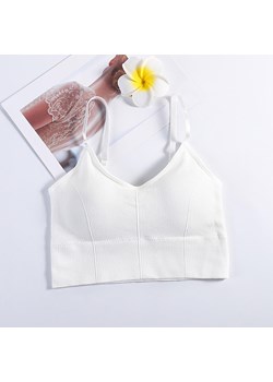 Biustonosz sportowy top - Biały Uniwersalny ze sklepu Intimica.pl w kategorii Biustonosze - zdjęcie 186414893