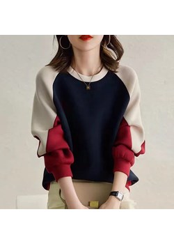 Bluza damska w stylu oversize - Czerwony S ze sklepu Intimica.pl w kategorii Bluzy damskie - zdjęcie 186415124
