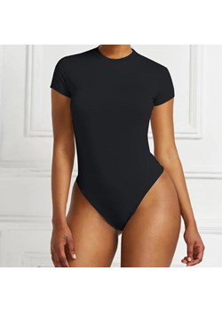 Body klasyczne z krótkim rękawem - Czarny S ze sklepu Intimica.pl w kategorii Body damskie - zdjęcie 186415244