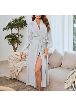 Długi szlafrok - Szary S ze sklepu Intimica.pl w kategorii Szlafroki damskie - zdjęcie 186416612