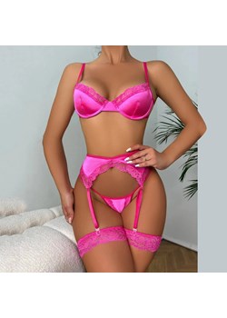 Jedwabny zestaw bielizny - Różowy S ze sklepu Intimica.pl w kategorii Komplety bielizny damskiej - zdjęcie 186418102