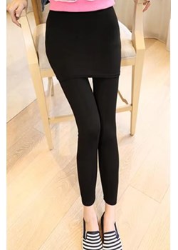 Legginsy domowe damskie ze spódnicą - Czarny - id: 9424416178505 - marki Intimica - 186420591 Legginsy domowe damskie ze spódnicą - Czarny ze sklepu Intimica.pl w kategorii Spodnie damskie - zdjęcie 186420591