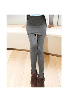 Legginsy domowe damskie ze spódnicą - Szary - id: 9424416342345 - marki Intimica - 186420592 Legginsy domowe damskie ze spódnicą - Szary ze sklepu Intimica.pl w kategorii Spodnie damskie - zdjęcie 186420592