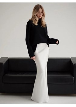 Satynowa elegancka spódnica maxi - Biały S ze sklepu Intimica.pl w kategorii Spódnice - zdjęcie 186422672