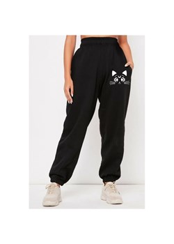 Spodnie dresowe z nadrukiem kota - Czarny S - id: 9447985250633 - marki Intimica - 186423793 Spodnie dresowe z nadrukiem kota - Czarny S ze sklepu Intimica.pl w kategorii Spodnie męskie - zdjęcie 186423793