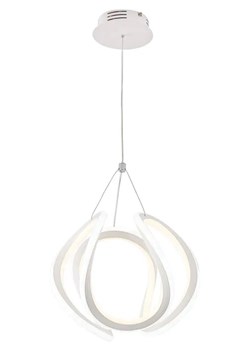 Biała okrągła lampa wisząca LED - S004-Tova - id: 16968 - marki Lumes - 186426362 Biała okrągła lampa wisząca LED - S004-Tova ze sklepu Edinos.pl w kategorii Lampy wiszące - zdjęcie 186426362