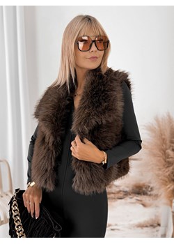 kamizelka futerko martenza brązowa l/40 ze sklepu UBRA w kategorii Kamizelki damskie - zdjęcie 186428752