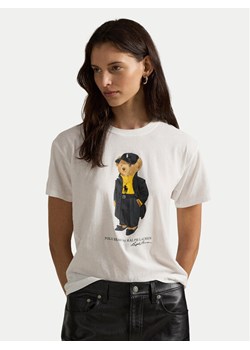 Polo Ralph Lauren T-Shirt 211A87615002 Biały Regular Fit ze sklepu MODIVO w kategorii Bluzki damskie - zdjęcie 186429552