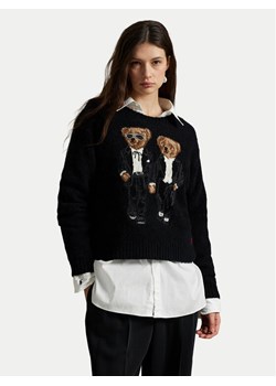 Polo Ralph Lauren Sweter 211978619001 Czarny Relaxed Fit ze sklepu MODIVO w kategorii Swetry damskie - zdjęcie 186429553