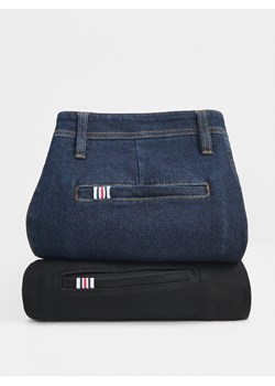 Reserved - Jeansy chino slim fit - granatowy ze sklepu Reserved w kategorii Jeansy męskie - zdjęcie 186429983