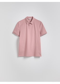 Reserved - Polo z merceryzowanej bawełny - jasnofioletowy ze sklepu Reserved w kategorii T-shirty męskie - zdjęcie 186431982