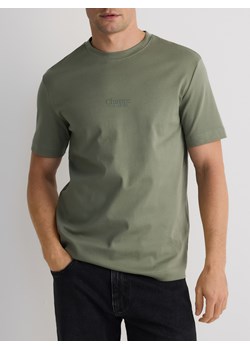 Reserved - T-shirt regular z merceryzowanej bawełny - jasnozielony ze sklepu Reserved w kategorii T-shirty męskie - zdjęcie 186432353