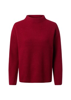 Marie Lund Sweter damski z dzianiny merino Kobiety Wełna merino bordowy jednolity ze sklepu vangraaf w kategorii Swetry damskie - zdjęcie 186432464