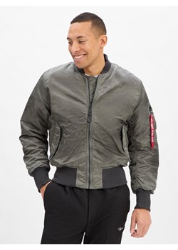 Alpha Industries Męska kurtka bomber - Distressed Mężczyźni khaki jednolity ze sklepu vangraaf w kategorii Bluzy męskie - zdjęcie 186432504