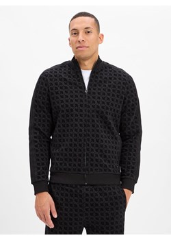 JOOP! Bluza męska - Tamaro Mężczyźni Bawełna czarny wypukły wzór tkaniny ze sklepu vangraaf w kategorii Bluzy męskie - zdjęcie 186432521