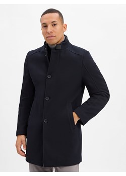 Cinque Płaszcz - CILiverpool Mężczyźni granatowy jednolity ze sklepu vangraaf w kategorii Płaszcze męskie - zdjęcie 186432551