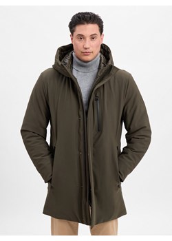 Strellson Kurtka męska - Flex Cross Parka Mężczyźni jodłowy jednolity ze sklepu vangraaf w kategorii Kurtki męskie - zdjęcie 186432571