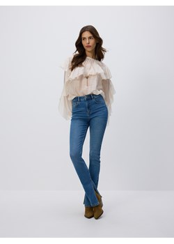 Reserved - Jeansy slim fit z rozcięciem - niebieski ze sklepu Reserved w kategorii Jeansy damskie - zdjęcie 186435214