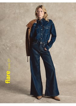 Reserved - Jeansy flare - granatowy - id: 709IH-59J - marki Reserved - 186435810 Reserved - Jeansy flare - granatowy ze sklepu Reserved w kategorii Jeansy damskie - zdjęcie 186435810