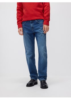 Reserved - Jeansy straight z efektem sprania - granatowy ze sklepu Reserved w kategorii Jeansy męskie - zdjęcie 186436963