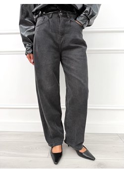 Grafitowe Spodnie Skater Jeans ze sklepu ModnaKiecka.pl w kategorii Spodnie damskie - zdjęcie 186438982