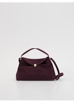 Reserved - Zamszowa torebka na ramię - mahoniowy ze sklepu Reserved w kategorii Torby Shopper bag - zdjęcie 186439344