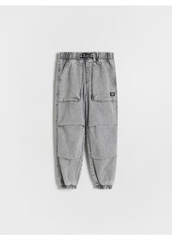 Reserved - Bawełniane spodnie parachute - jasnoszary ze sklepu Reserved w kategorii Spodnie chłopięce - zdjęcie 186439641