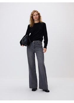 Reserved - Jeansy wide leg - szary ze sklepu Reserved w kategorii Jeansy damskie - zdjęcie 186439700