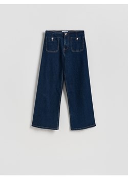 Reserved - Jeansy culotte - granatowy ze sklepu Reserved w kategorii Jeansy damskie - zdjęcie 186440031