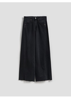 Reserved - Jeansy wide leg z rozdarciami - czarny ze sklepu Reserved w kategorii Jeansy damskie - zdjęcie 186440083