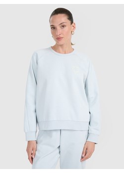 Damska bluza dresowa nierozpinana bez kaptura 4F 4FWAW25TSWSF1848 - niebieska ze sklepu Sportstylestory.com w kategorii Bluzy damskie - zdjęcie 186441203