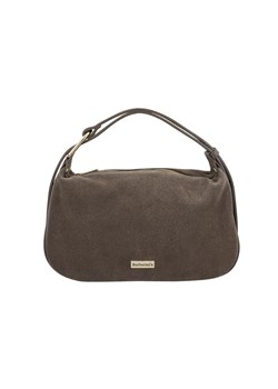 Elegancka torebka zamszowa na ramię - Beżowa ciemna - id: 11456n - marki Barberini's - 186441243 Elegancka torebka zamszowa na ramię - Beżowa ciemna ze sklepu butyolivier w kategorii Listonoszki - zdjęcie 186441243