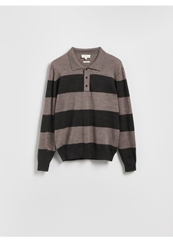 Reserved - Sweter polo z wełny merino - wielobarwny ze sklepu Reserved w kategorii Swetry męskie - zdjęcie 186443222