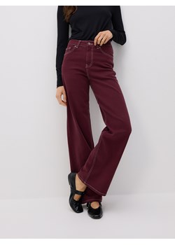 Reserved - Jeansy wide leg - brązowy ze sklepu Reserved w kategorii Jeansy damskie - zdjęcie 186445291