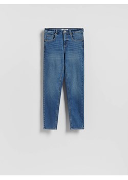 Reserved - Jeansy slim fit push up - niebieski ze sklepu Reserved w kategorii Jeansy damskie - zdjęcie 186445444