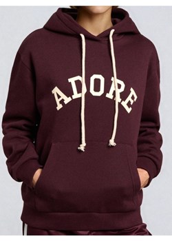 Sinsay - Bluza hoodie z napisem - czerwony ze sklepu Sinsay w kategorii Bluzy damskie - zdjęcie 186447141