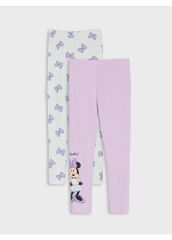 Sinsay - Legginsy 2 pack Minnie Mouse - fioletowy ze sklepu Sinsay w kategorii Spodnie dziewczęce - zdjęcie 186447161