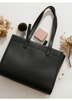 Sinsay - Torebka shopper z imitacji skóry - czarny ze sklepu Sinsay w kategorii Torby Shopper bag - zdjęcie 186447170