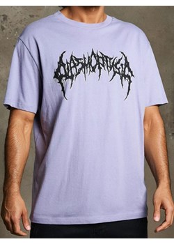 Sinsay - Bawełniana koszulka z nadrukiem - fioletowy ze sklepu Sinsay w kategorii T-shirty męskie - zdjęcie 186447301