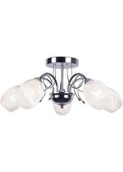Pięcioramienny elegancki żyrandol szklany klosz - S124-Rast ze sklepu Edinos.pl w kategorii Lampy wiszące - zdjęcie 186447493