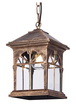 Czarno-złota lampa wisząca ogrodowa - S518-Boriko ze sklepu Edinos.pl w kategorii Oświetlenie ogrodowe - zdjęcie 186447591