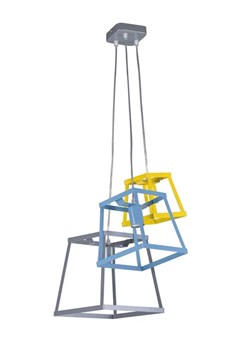 Nowoczesna lampa wisząca do pokoju dziecka - S552-Iksa ze sklepu Edinos.pl w kategorii Lampy wiszące - zdjęcie 186447631