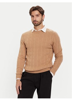BOSS Sweter H-Hetico 50549975 Beżowy Regular Fit ze sklepu MODIVO w kategorii Swetry męskie - zdjęcie 186450403