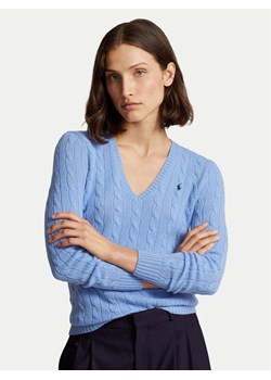 Polo Ralph Lauren Sweter 211910422004 Niebieski Regular Fit ze sklepu MODIVO w kategorii Swetry damskie - zdjęcie 186450432