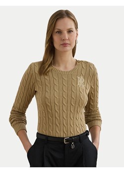 Lauren Ralph Lauren Sweter 200932223005 Beżowy Slim Fit ze sklepu MODIVO w kategorii Swetry damskie - zdjęcie 186450433