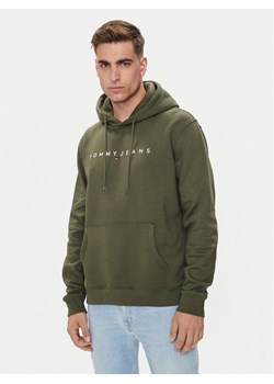 Tommy Jeans Bluza Linear Logo DM0DM17985 Zielony Regular Fit ze sklepu MODIVO w kategorii Bluzy męskie - zdjęcie 186450651
