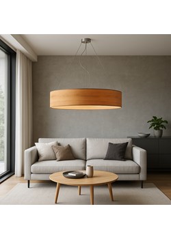 Nowoczesna lampa wisząca do salonu 100 cm PORTO ECO fi - 100 cm - kolor dąb sonoma ze sklepu Lysne w kategorii Lampy wiszące - zdjęcie 186453684
